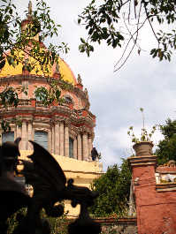 The dome of Las Monjas church rises over San Miguel de Allende