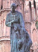 Statue of Fray Juan de San Miguel in San Miguel de Allende