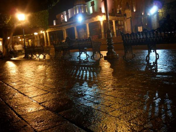 Jardin on a Rainy Night, San Miguel de Allende