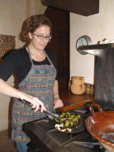 Kris Rudolp teaching Mexican cooking, San Miguel de Allende