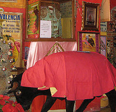 A stuffed greets you on entering Restaurant Ole Ole, San Miguel de Allende