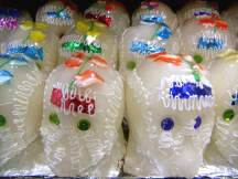 Traditional sugar skulls for sale at the Day of the Dead market, San Miguel de Allende