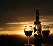 Fine wine and a beautiful sunset, San Miguel de Allende